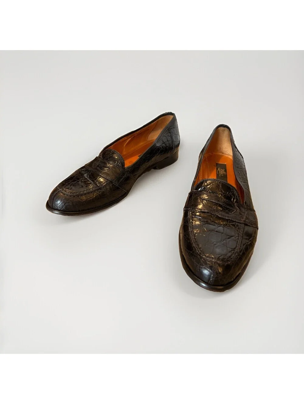 ZELLI MENS CROCODILE LOAFERS 11.5M MADE IN ITALY GOOD CONDITION!